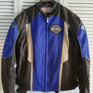 Joe Rocket Phoenix 5.0 Men's Mesh Harley-Davidson Jacket (Blue/Black, Large)